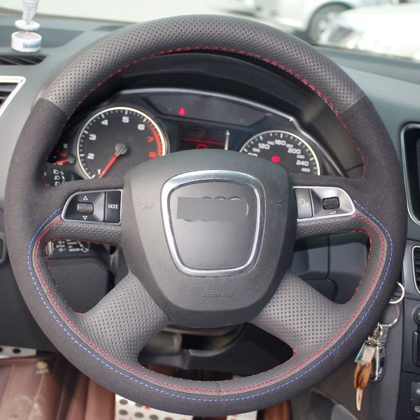 black genuine leather suede diy car steering wheel cover for audi old a4 b7 b8 a6 c6 2004-2011 q5 2008-2012 q7 2005-2011
black genuine leather suede diy car steering wheel cover for audi old a4 b7 b8 a6 c6 2004-2011 q5 2008-2012 q7 2005-2011