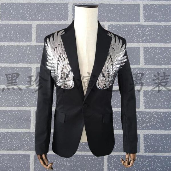 men suits designs homme terno stage costumes personalized singers men sequin blazer dance clothes jacket star style dress punk, White;black
men suits designs homme terno stage costumes personalized singers men sequin blazer dance clothes jacket star style dress punk, White;black