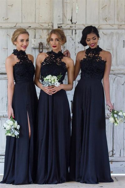 2018 elegant high neck lace split long bridesmaid dresses chiffon ruched formal party wedding guest maid of honor dresses ba7430, White;pink
2018 elegant high neck lace split long bridesmaid dresses chiffon ruched formal party wedding guest maid of honor dresses ba7430, White;pink