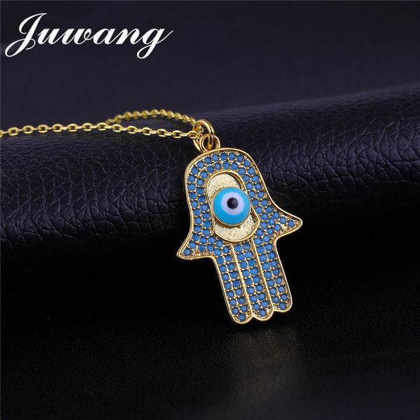 juwang dropshipping necklace blue turkish hamsa hand evil eye gold/silver/rose gold color zircon inlay pendant necklace
juwang dropshipping necklace blue turkish hamsa hand evil eye gold/silver/rose gold color zircon inlay pendant necklace