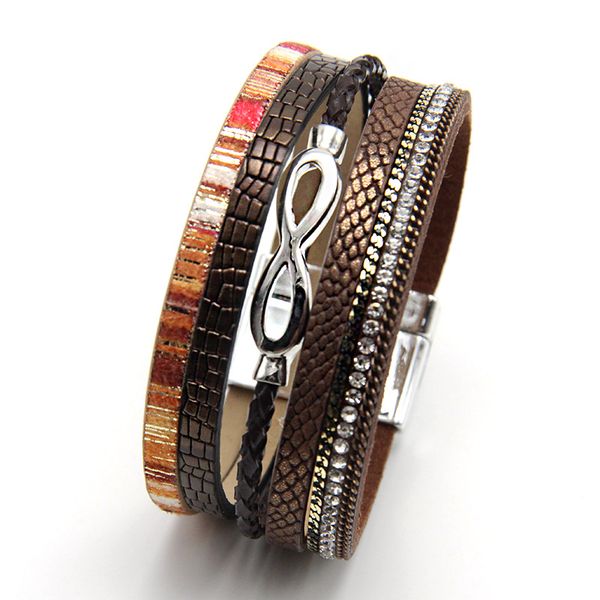 zg fashion jewelry leather infinity bracelet for women infinity love wrap charm bracelets in 5 color made by pu with magnetic, Golden;silver
zg fashion jewelry leather infinity bracelet for women infinity love wrap charm bracelets in 5 color made by pu with magnetic, Golden;silver