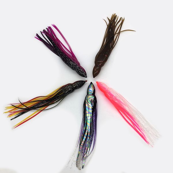 

Weiyu Fishing Lure 6.5inch/16.5cm Soft Plastic Octopus Skirt without Eyes Colormix Saltwater Octopus Bait For Fishing