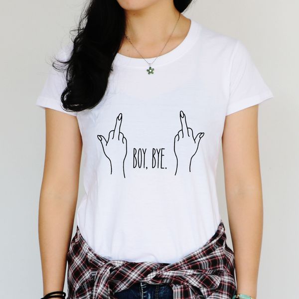 women's t-shirt boy.bye. women summer tshirts fashion letters design o-neck short sleeved white grey tees
women's t-shirt boy.bye. women summer tshirts fashion letters design o-neck short sleeved white grey tees