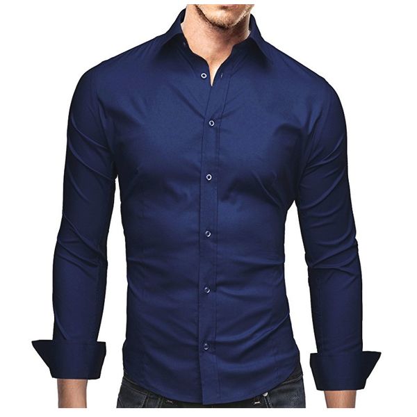 men shirt brand 2018 male long sleeve shirts casual solid color business slim fit black man dress shirts 3xl, White;black
men shirt brand 2018 male long sleeve shirts casual solid color business slim fit black man dress shirts 3xl, White;black