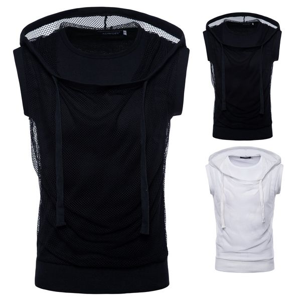 summer neck muscle mesh sleeveless men wear t-shirt hop hip hooded crew fashion s-2xl size hmofl, Black
summer neck muscle mesh sleeveless men wear t-shirt hop hip hooded crew fashion s-2xl size hmofl, Black