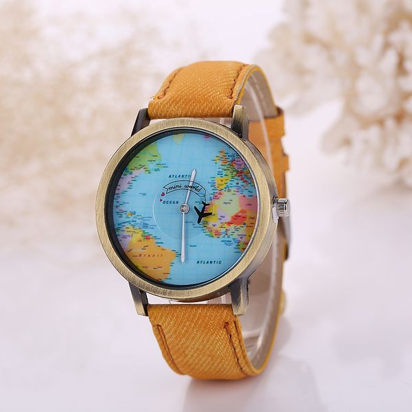 wengle new 2018 lovers denim vintage student casual bronze canvas map aircraft pacific ocean quartz watch, Slivery;brown
wengle new 2018 lovers denim vintage student casual bronze canvas map aircraft pacific ocean quartz watch, Slivery;brown