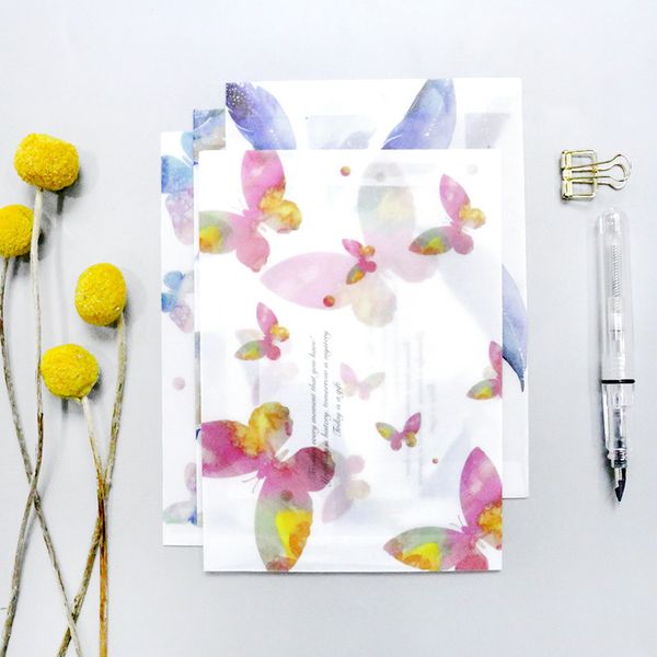 3 pcs/pack feather sports butterfly ultrathin paper translucent envelope message card letter stationary storage paper gift
3 pcs/pack feather sports butterfly ultrathin paper translucent envelope message card letter stationary storage paper gift
