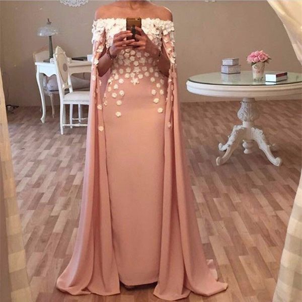 south african mermaid evening dresses with cape/wraps off the shoulder handmade flowers mermaid prom dress pink long dubai party dress, Black;red
south african mermaid evening dresses with cape/wraps off the shoulder handmade flowers mermaid prom dress pink long dubai party dress, Black;red