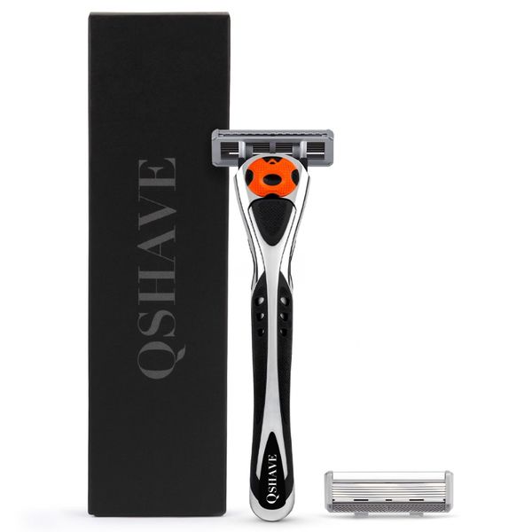 qshave black spider new 6 blade man manual razor can design name on handle fit quattro titanium(1 handle, 2pc germany x6 blade
qshave black spider new 6 blade man manual razor can design name on handle fit quattro titanium(1 handle, 2pc germany x6 blade