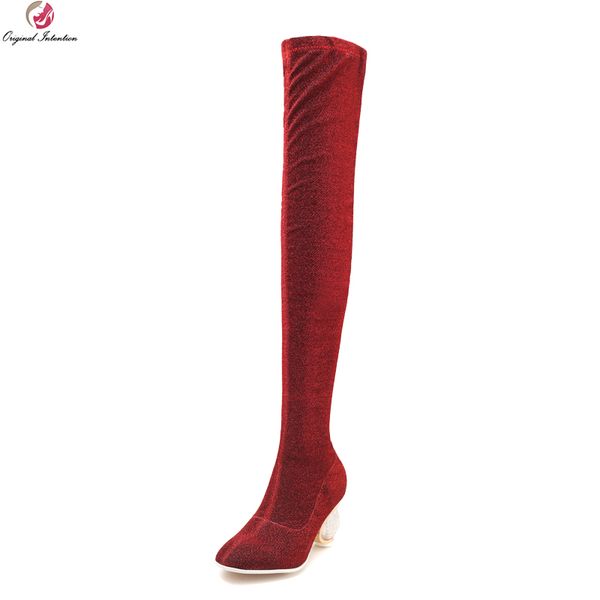 original intention new stylish women over-the-knee boots square toe strange heels blue wine red green shoes woman us size 4-10.5, Black
original intention new stylish women over-the-knee boots square toe strange heels blue wine red green shoes woman us size 4-10.5, Black