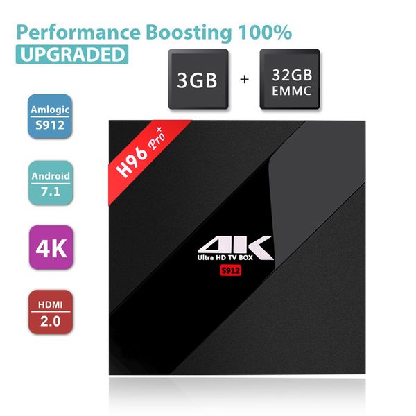 Android TV Box S912 TV Box 3 ГБ 32 ГБ H96 Pro android 7.1 ТВ-боксы 4K потокового мультимедиа WIFI BT4.1
Android TV Box S912 TV Box 3 ГБ 32 ГБ H96 Pro android 7.1 ТВ-боксы 4K потокового мультимедиа WIFI BT4.1