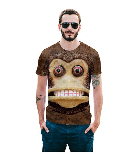 men clothing funny 3d monkey face casual tshirts summer male crew neck tees short sleeved, White;black
men clothing funny 3d monkey face casual tshirts summer male crew neck tees short sleeved, White;black