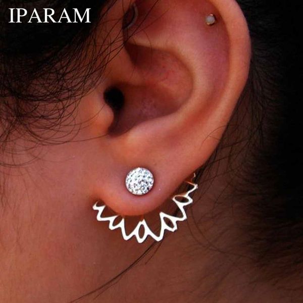 iparam 2018 lotus crystal jacket flower stud earrings for women fashionjewelry double sided gold silver plated earrings, Golden;silver
iparam 2018 lotus crystal jacket flower stud earrings for women fashionjewelry double sided gold silver plated earrings, Golden;silver