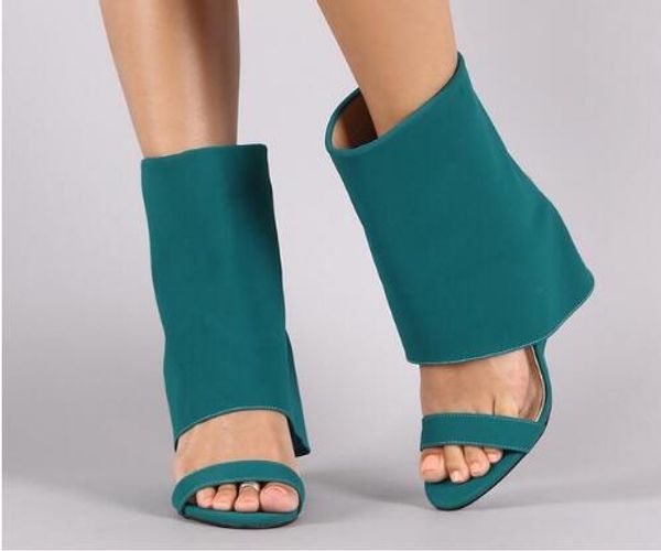 summer open toe women wedge fold over ladies ankle boots zipper back female gladiator party boots, Black
summer open toe women wedge fold over ladies ankle boots zipper back female gladiator party boots, Black