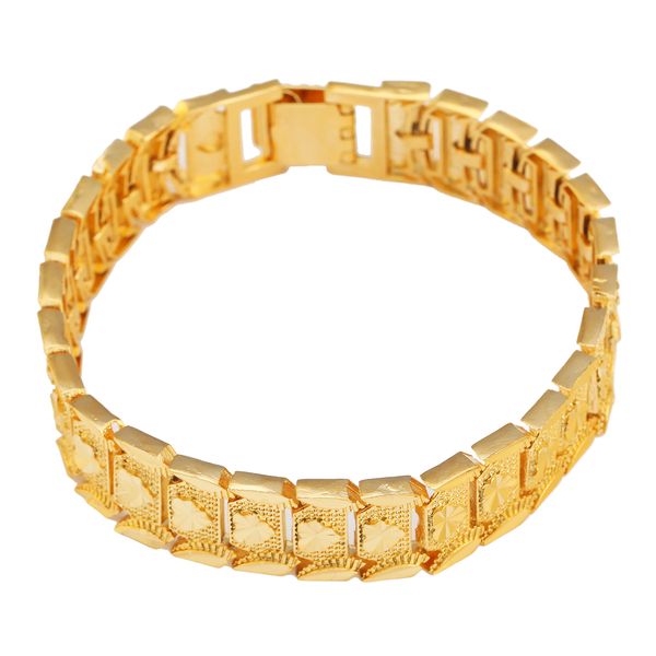 24k gold plated heart engraving chunky bracelet link classic bangle bracelet jewelry, White
24k gold plated heart engraving chunky bracelet link classic bangle bracelet jewelry, White