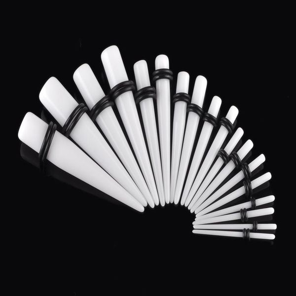 stretchers ear piercing jewelry fashion earring taper plugs tunnel stretching white acrylic 1.6-10mm, Silver 
stretchers ear piercing jewelry fashion earring taper plugs tunnel stretching white acrylic 1.6-10mm, Silver
