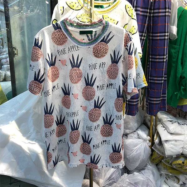 pineapple letter print t-shirts women short sleeve 2018 summer new korean style casual loose vogue tees shirt femme funny, White
pineapple letter print t-shirts women short sleeve 2018 summer new korean style casual loose vogue tees shirt femme funny, White