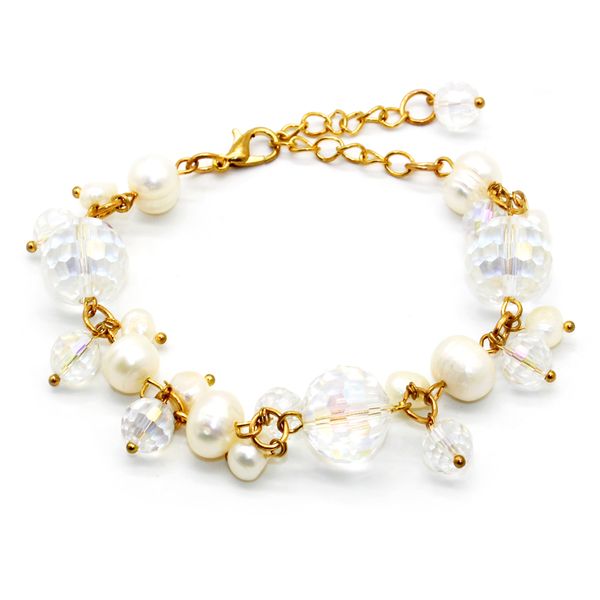 european and american fashion freshwater pearl crystal bracelet popular ladies exquisite bracelet jewelry, Bronze;silver
european and american fashion freshwater pearl crystal bracelet popular ladies exquisite bracelet jewelry, Bronze;silver