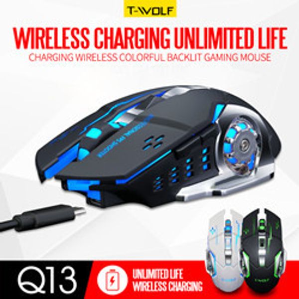 Professional Game Wireless Mouse Charging Colorful Luminous Game Mouse Desknotebook General Usb