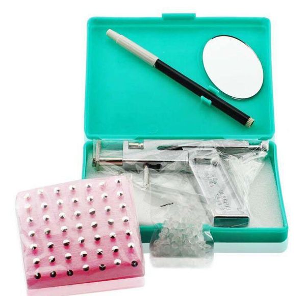 new professional ear body nose piercing gun machine tool kit set + 98pcs steel studs piercing the ear guns iron suit ing
new professional ear body nose piercing gun machine tool kit set + 98pcs steel studs piercing the ear guns iron suit ing