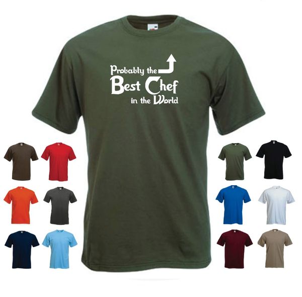 probably the chef in the world' funny cook men's t-shirt new t shirts funny tee new, White;black
probably the chef in the world' funny cook men's t-shirt new t shirts funny tee new, White;black