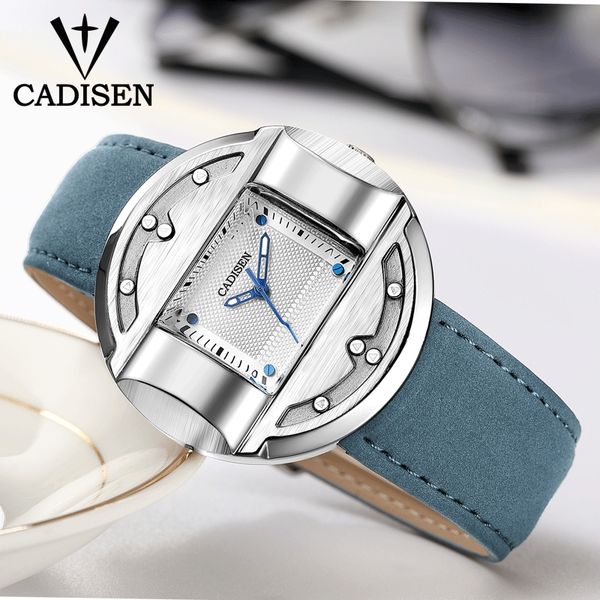 

men watch cadisen new creative quartz militray sport mens fashion leather watches male wristwatches relogio masculino, Slivery;brown