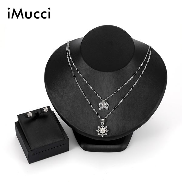 imucci silver color bridal jewelry sets for women accessories bowknot opal pendant necklace crystal stud earings fashion wedding
imucci silver color bridal jewelry sets for women accessories bowknot opal pendant necklace crystal stud earings fashion wedding