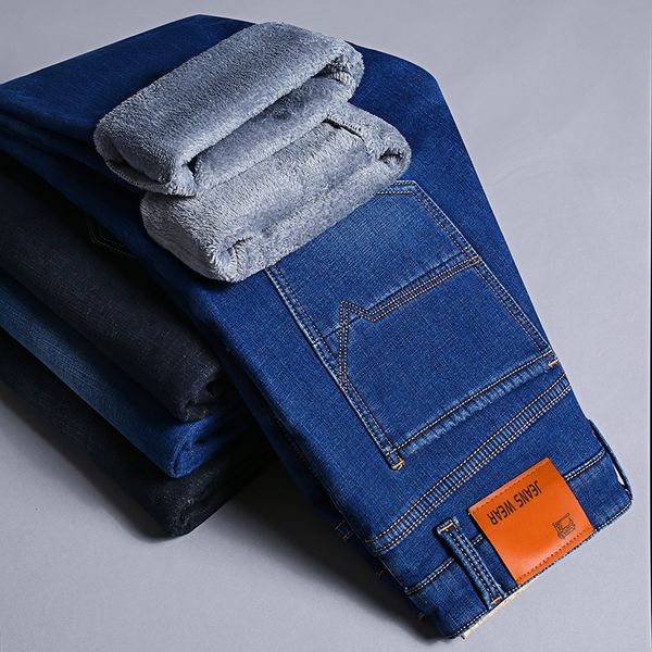 high quality winter warm men's jeans thick stretch denim jeans straight fit trousers male cotton pants men large size40, Black
high quality winter warm men's jeans thick stretch denim jeans straight fit trousers male cotton pants men large size40, Black