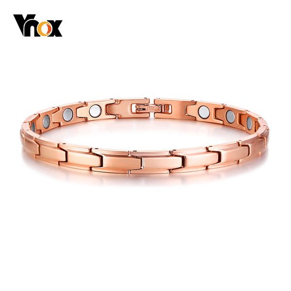 vnox 6mm thin link chain bracelets for women elegant pink gold color magnetic stainless steel bracelet therapy healing jewelry, Golden;silver
vnox 6mm thin link chain bracelets for women elegant pink gold color magnetic stainless steel bracelet therapy healing jewelry, Golden;silver