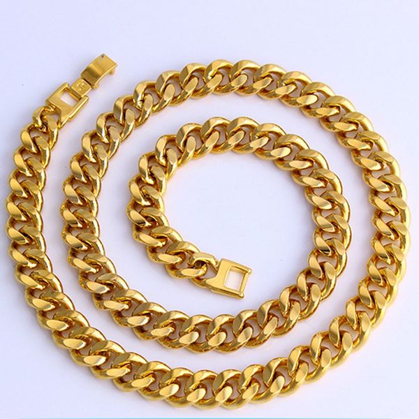 mens necklace solid curb chain 18k yellow gold filled massive mens classic jewelry gift 60cm long, Silver
mens necklace solid curb chain 18k yellow gold filled massive mens classic jewelry gift 60cm long, Silver