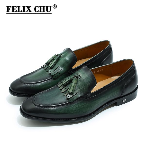 felix chu summer autumn genuine leather handmade green mens loafers with tassel man dress shoes wedding moccasin party footwear, Black
felix chu summer autumn genuine leather handmade green mens loafers with tassel man dress shoes wedding moccasin party footwear, Black