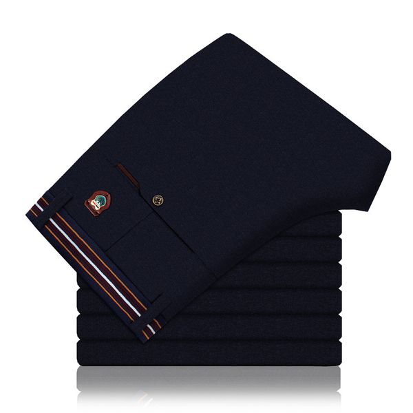 men's business casual pants mid waist straight pleated formal dress pant brand trousers full length long pants, Black
men's business casual pants mid waist straight pleated formal dress pant brand trousers full length long pants, Black