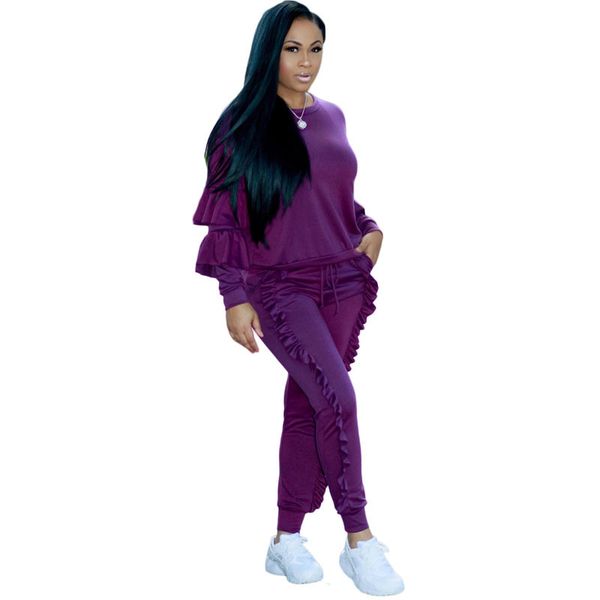 2 Piece Set Women Autumn Winter Sweatsuit Long Sleeve Ruffle Top +Pants Track Suits Casual Tracksuits Two Piece Set Female
2 Piece Set Women Autumn Winter Sweatsuit Long Sleeve Ruffle Top +Pants Track Suits Casual Tracksuits Two Piece Set Female