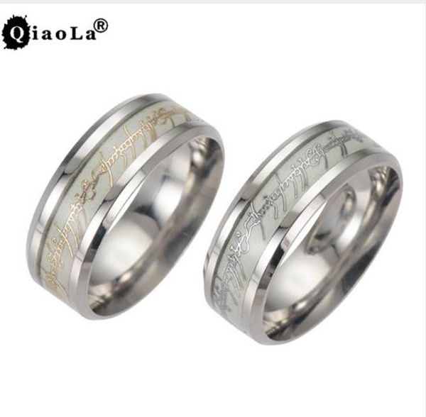 qiao la 2 colors stainless steel lord of rings glow in the dark fashion men ring movie jewelry for women dropshipping unb-r003, Silver
qiao la 2 colors stainless steel lord of rings glow in the dark fashion men ring movie jewelry for women dropshipping unb-r003, Silver