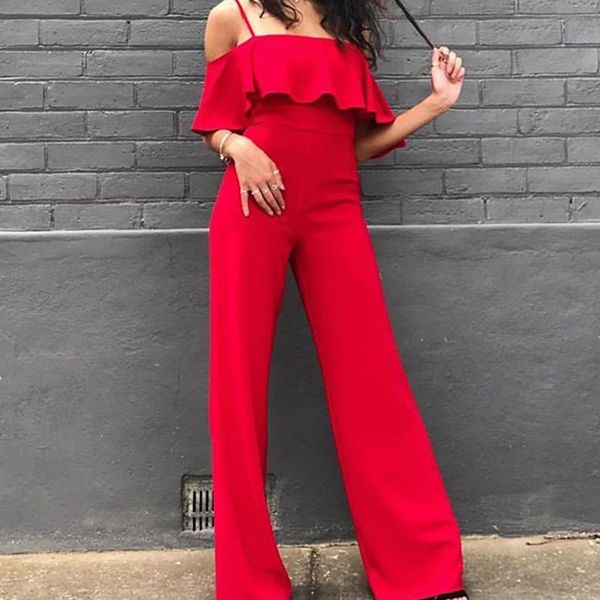 off the shoulder wide leg jumpsuit women solid ruffles maxi jumpsuits 2018 summer high waist pants overalls female long rompers, Black;white
off the shoulder wide leg jumpsuit women solid ruffles maxi jumpsuits 2018 summer high waist pants overalls female long rompers, Black;white