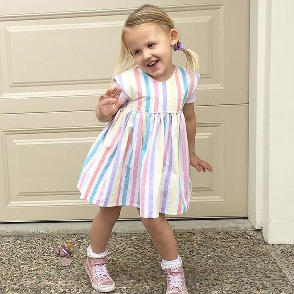 girls rainbow dress stripes sweet princess dresses sleeveless cotton pleated round neck summer baby girls skirt 9m-4t, Red;yellow
girls rainbow dress stripes sweet princess dresses sleeveless cotton pleated round neck summer baby girls skirt 9m-4t, Red;yellow