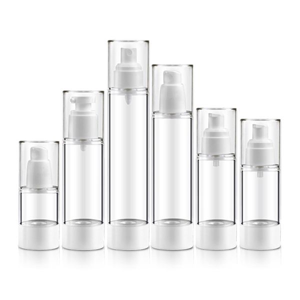 Empty Plastic Cosmetic Bottle Refillable Portable Mini Travel Perfume Bottle Airless Pump Vacuum Liquid Bottles 15ml 30ml 50ml