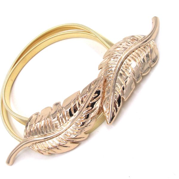 leaf shape women belt metal leaves waistband clasp front stretch waistband gold silver elastic cummerbund chain belt nl15, Black;brown
leaf shape women belt metal leaves waistband clasp front stretch waistband gold silver elastic cummerbund chain belt nl15, Black;brown