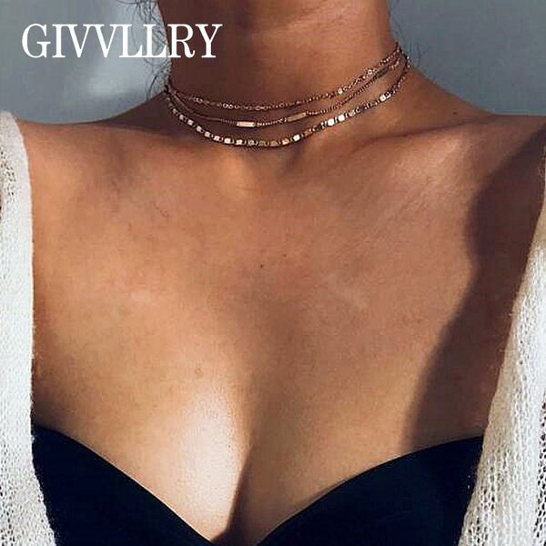 givvllry minimalist triple choker necklace fashion jewelry elegant gold color multi layered handmade chain necklace for women, Golden;silver
givvllry minimalist triple choker necklace fashion jewelry elegant gold color multi layered handmade chain necklace for women, Golden;silver