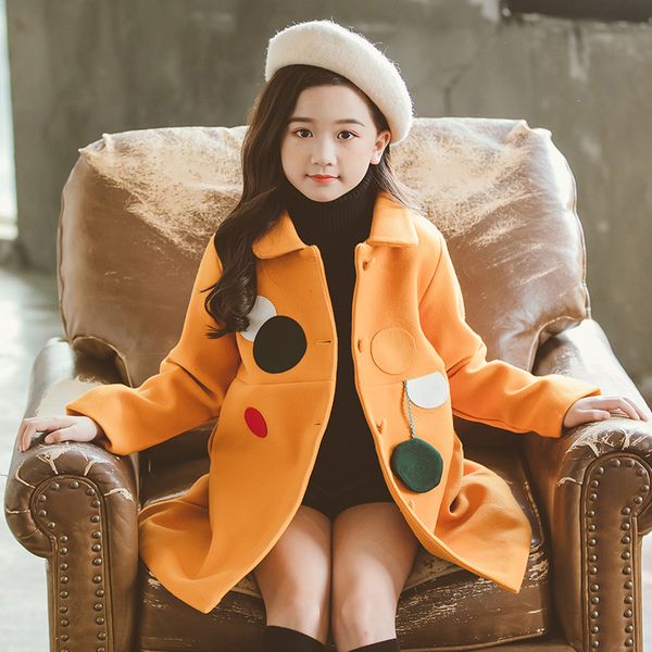4-13 year old girl woolen coat long autumn and winter fashion round stitching doll collar padded woolen trench loose leisure, Camo
4-13 year old girl woolen coat long autumn and winter fashion round stitching doll collar padded woolen trench loose leisure, Camo