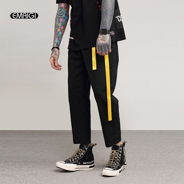 men ribbon solid color casual harem pants male fashion hip hop loose streetwear trousers high street joggers pants, Black
men ribbon solid color casual harem pants male fashion hip hop loose streetwear trousers high street joggers pants, Black