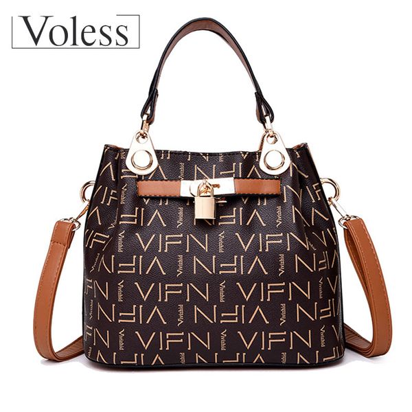 VOLESS Luxury Handbags Women Bag Designer Vintage High Quality PU Leather Women Tote Bags Letter Printing Bags For 2018
VOLESS Luxury Handbags Women Bag Designer Vintage High Quality PU Leather Women Tote Bags Letter Printing Bags For 2018