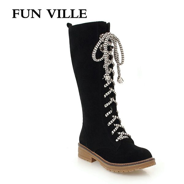 fun ville new arrival women's mid calf boots autumn winter warm snow boot thick platform shoes nubuck female flats round toe, Black
fun ville new arrival women's mid calf boots autumn winter warm snow boot thick platform shoes nubuck female flats round toe, Black