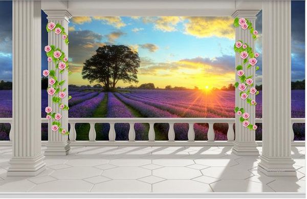 custom wall mural modern art painting mural wallpaper 3d mural wallpaper beautiful european balcony lavender field 3d tv backg 
custom wall mural modern art painting mural wallpaper 3d mural wallpaper beautiful european balcony lavender field 3d tv backg