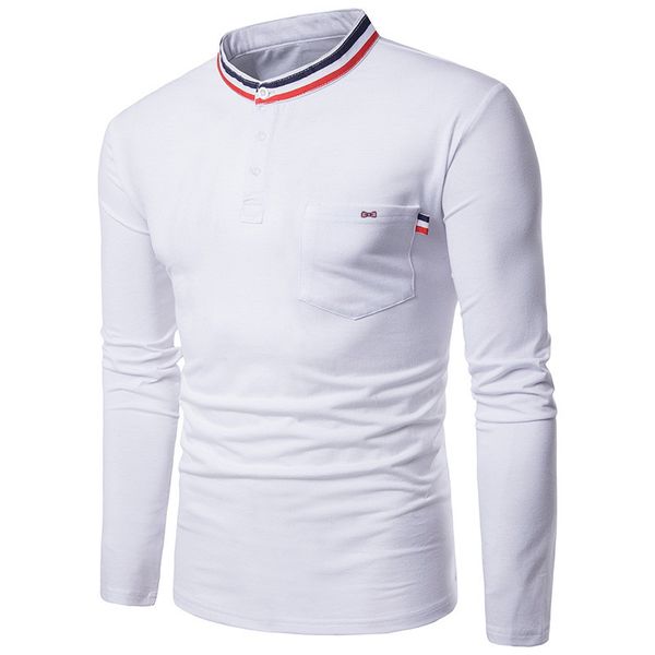 neckline shirt leisure sleeves coloured men's long decorated pocket wukso, Black
neckline shirt leisure sleeves coloured men's long decorated pocket wukso, Black