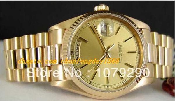 luxury watches 118238 18238 yellow dial 36mm stainless steel bracelet automatic mens men's watch watches, Slivery;brown
luxury watches 118238 18238 yellow dial 36mm stainless steel bracelet automatic mens men's watch watches, Slivery;brown