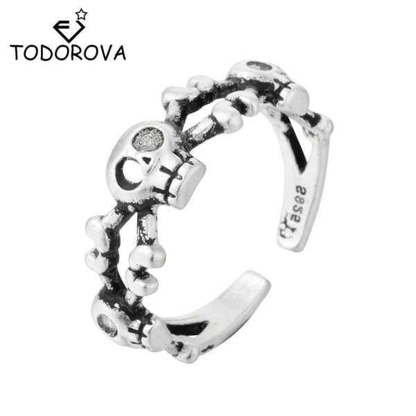 todorova gothic skull biker men ring adjustable size rock punk antique silver personality men's ring, Golden;silver
todorova gothic skull biker men ring adjustable size rock punk antique silver personality men's ring, Golden;silver