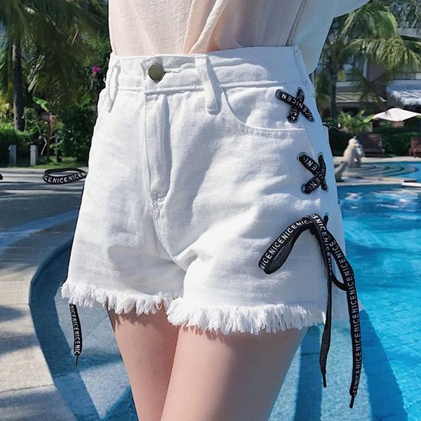 female bandage side denim shorts women short jeans 2018 summer holiday denim shorts blue ripped tassel short ants femme s-xl, White;black
female bandage side denim shorts women short jeans 2018 summer holiday denim shorts blue ripped tassel short ants femme s-xl, White;black
