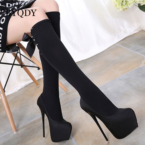byqdy 2018 spring autumn women boots flock platform knee high boots suede high heels shoes women winter party shoes promotion, Black
byqdy 2018 spring autumn women boots flock platform knee high boots suede high heels shoes women winter party shoes promotion, Black