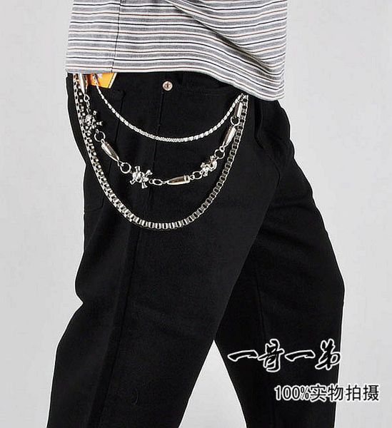 punk pants accessories men's fashion jean pants chains punk hip-hop chains silver alloy hip-hop skull pendant, Black;brown
punk pants accessories men's fashion jean pants chains punk hip-hop chains silver alloy hip-hop skull pendant, Black;brown